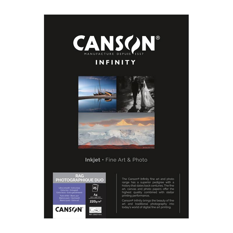 Canson Infinity Rag  Photographique Duo gr220  A2x25