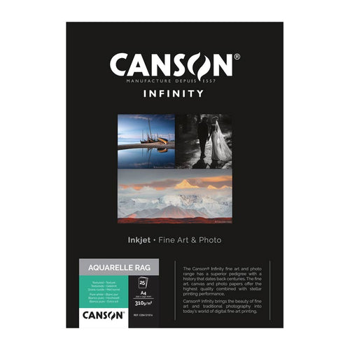 Canson Infinity Aquarelle Rag gr240  A3+x25 (fino ad esaurimento)