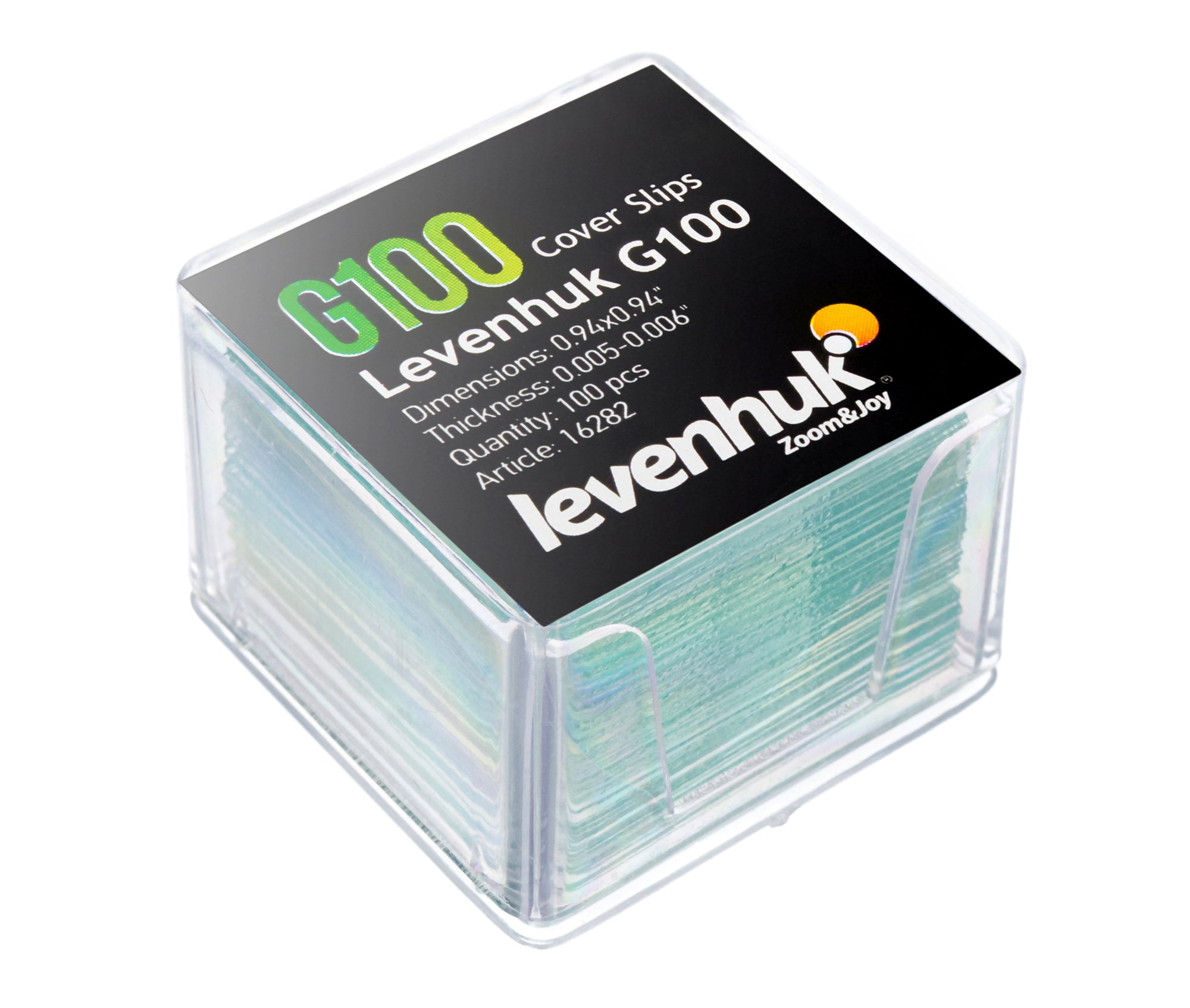 Vetrini coprioggetti Levenhuk G100, 100 pz.