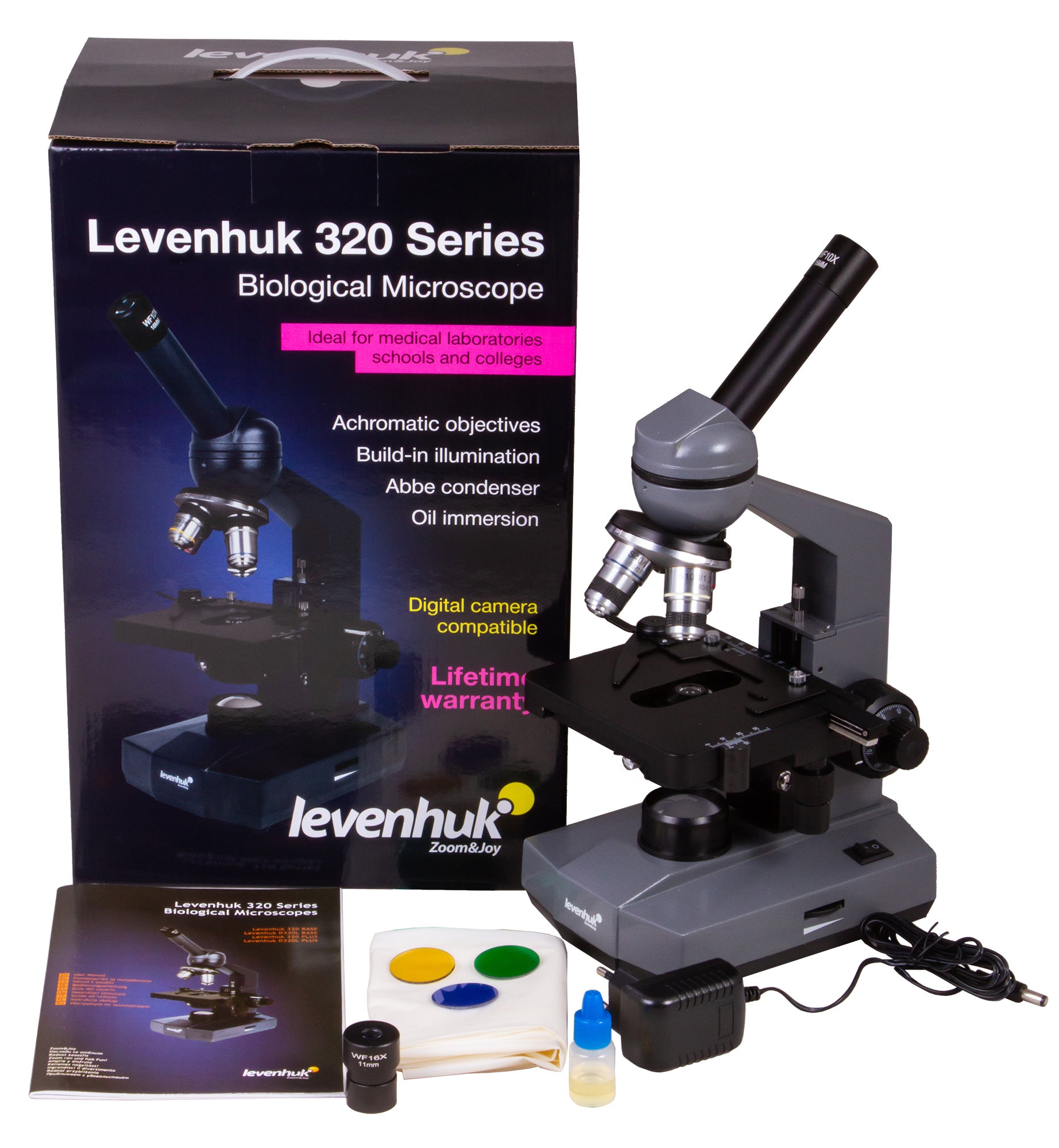 Microscopio biologico monoculare Levenhuk 320 PLUS
