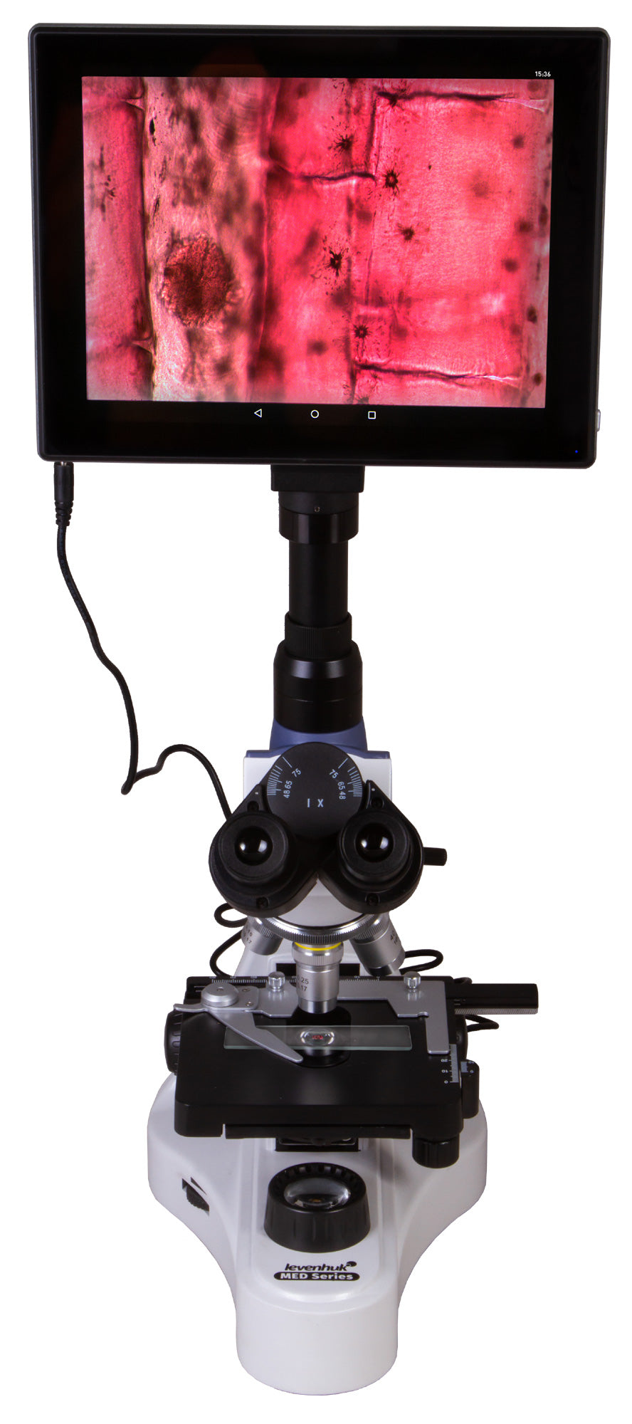 Microscopio trinoculare digitale Levenhuk MED D10T LCD