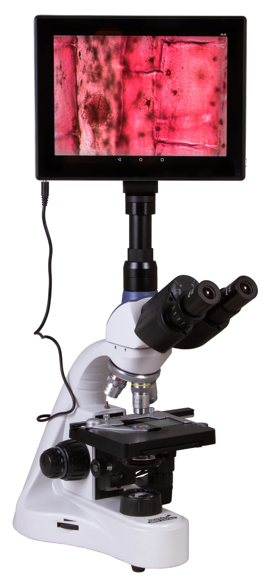 Microscopio trinoculare digitale Levenhuk MED D10T LCD