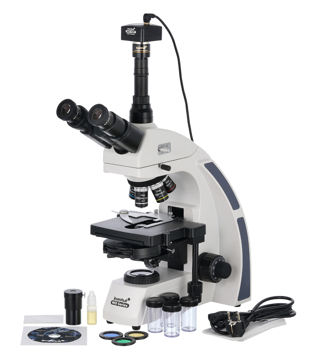 Microscopio trinoculare digitale Levenhuk MED D45T