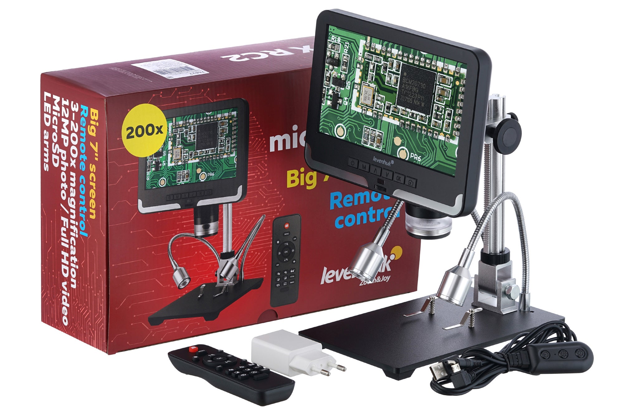 Microscopio con telecomando Levenhuk DTX RC2