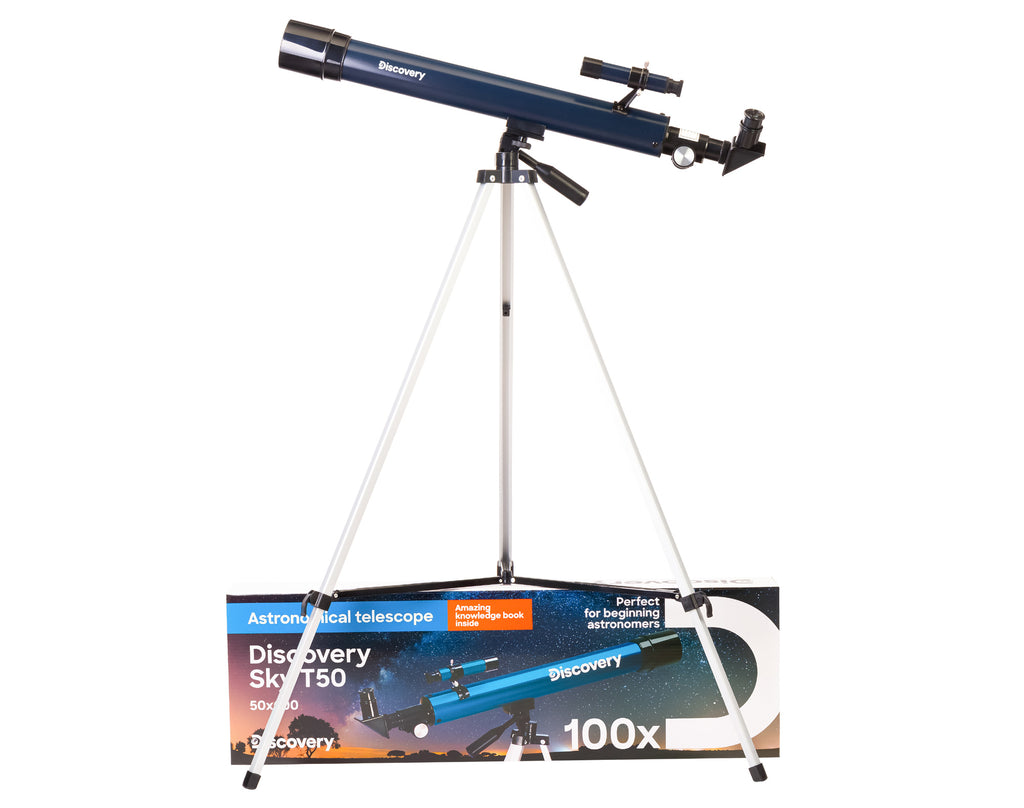 Telescopio Discovery Sky T50 con libro