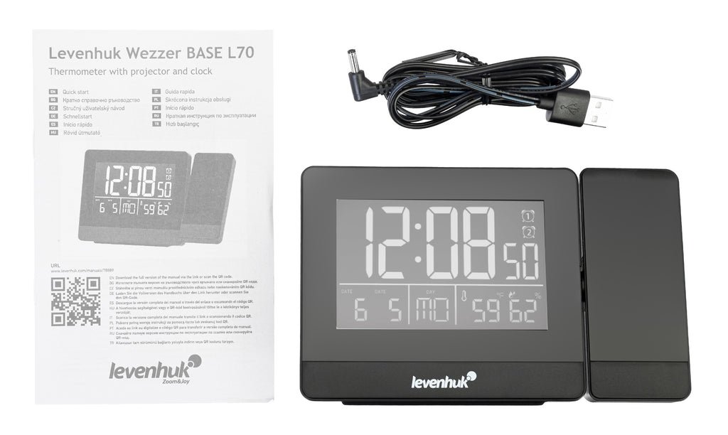 Termometro Levenhuk Wezzer BASE L70 con proiettore e orologio