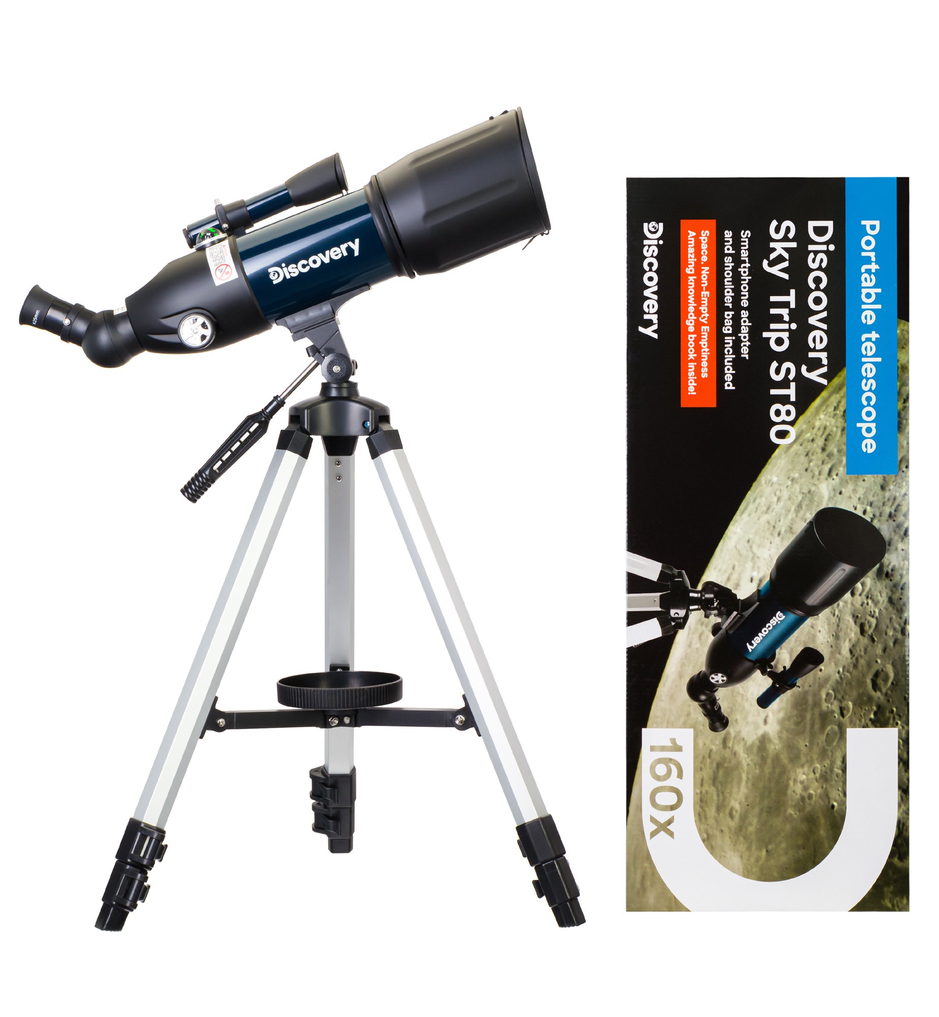 Telescopio Discovery Sky Trip ST80 con libro