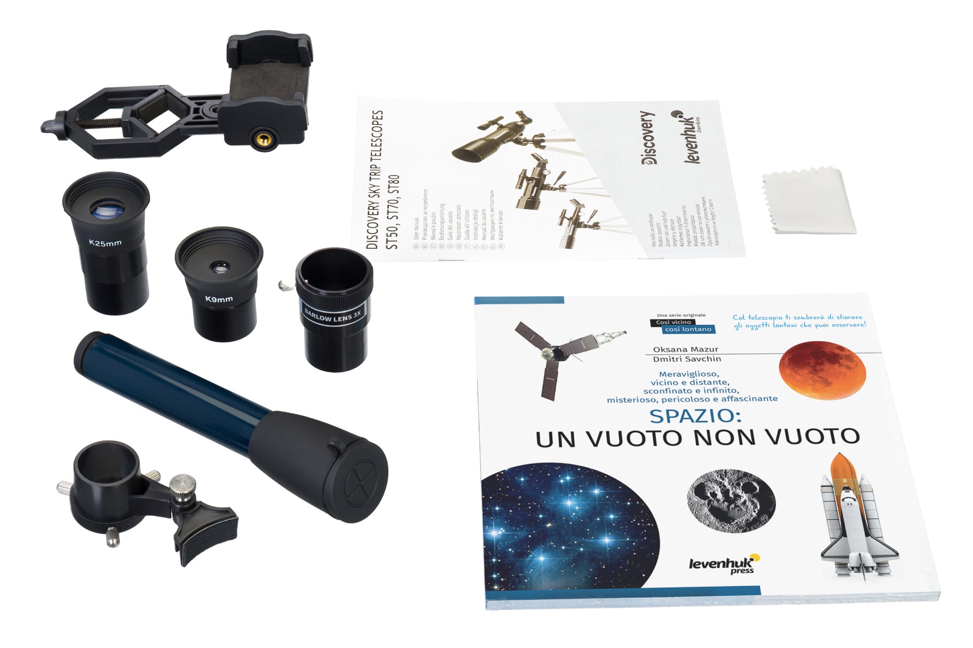 Telescopio Discovery Sky Trip ST80 con libro