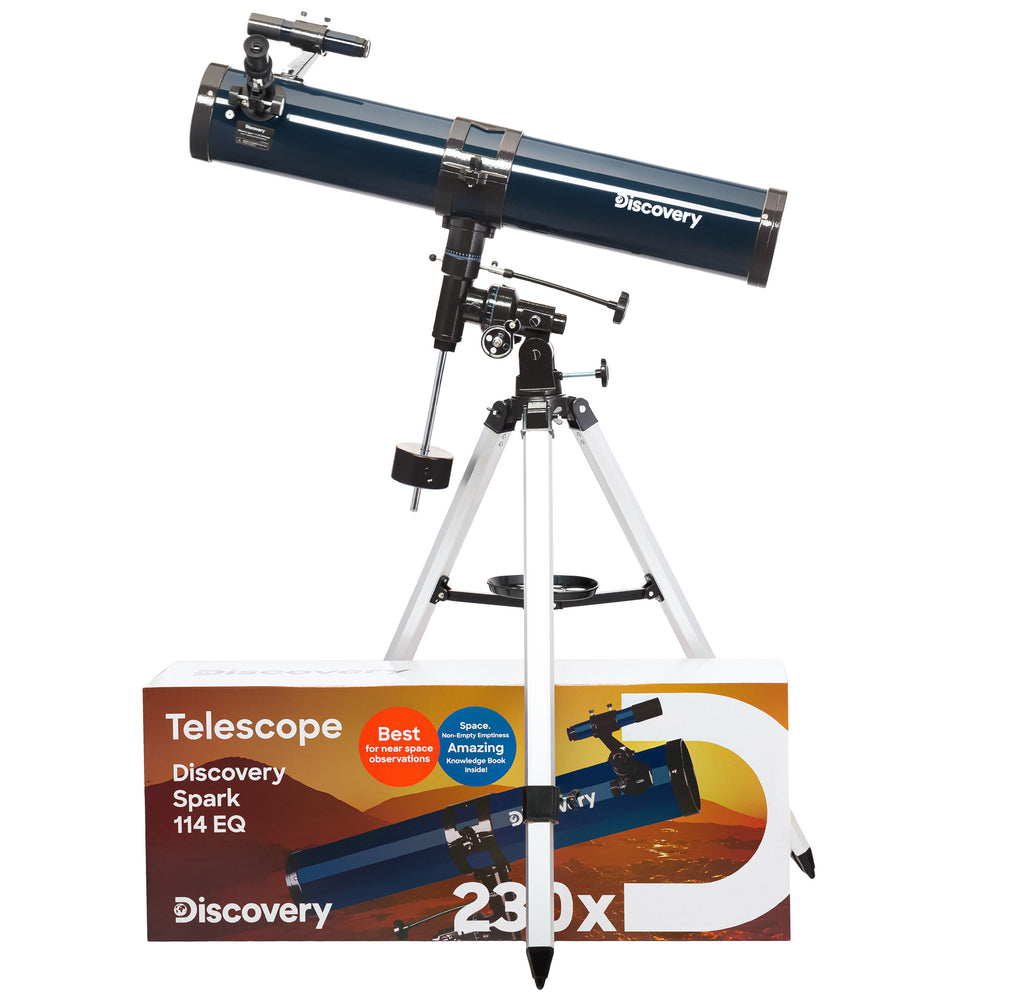 Telescopio Discovery Spark 114 EQ con libro
