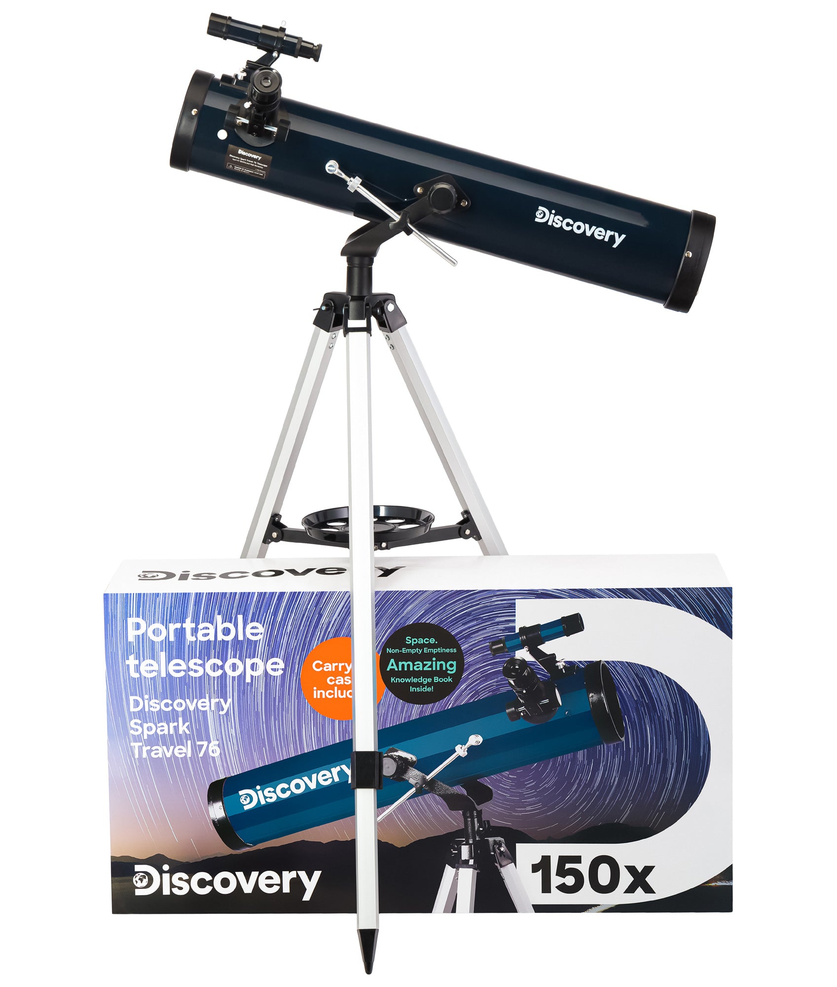 Telescopio Discovery Spark Travel 76 con libro