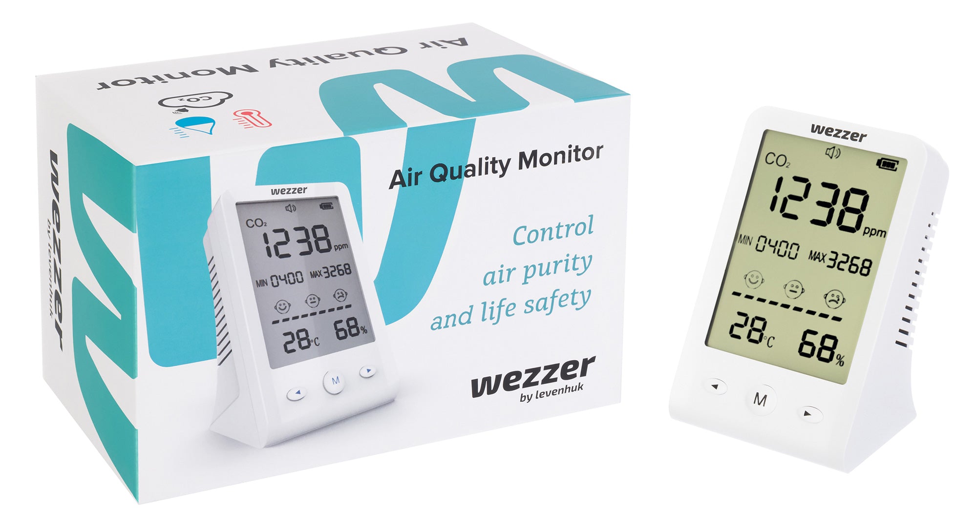 Monitor della qualità dell’aria Levenhuk Wezzer Air MC10
