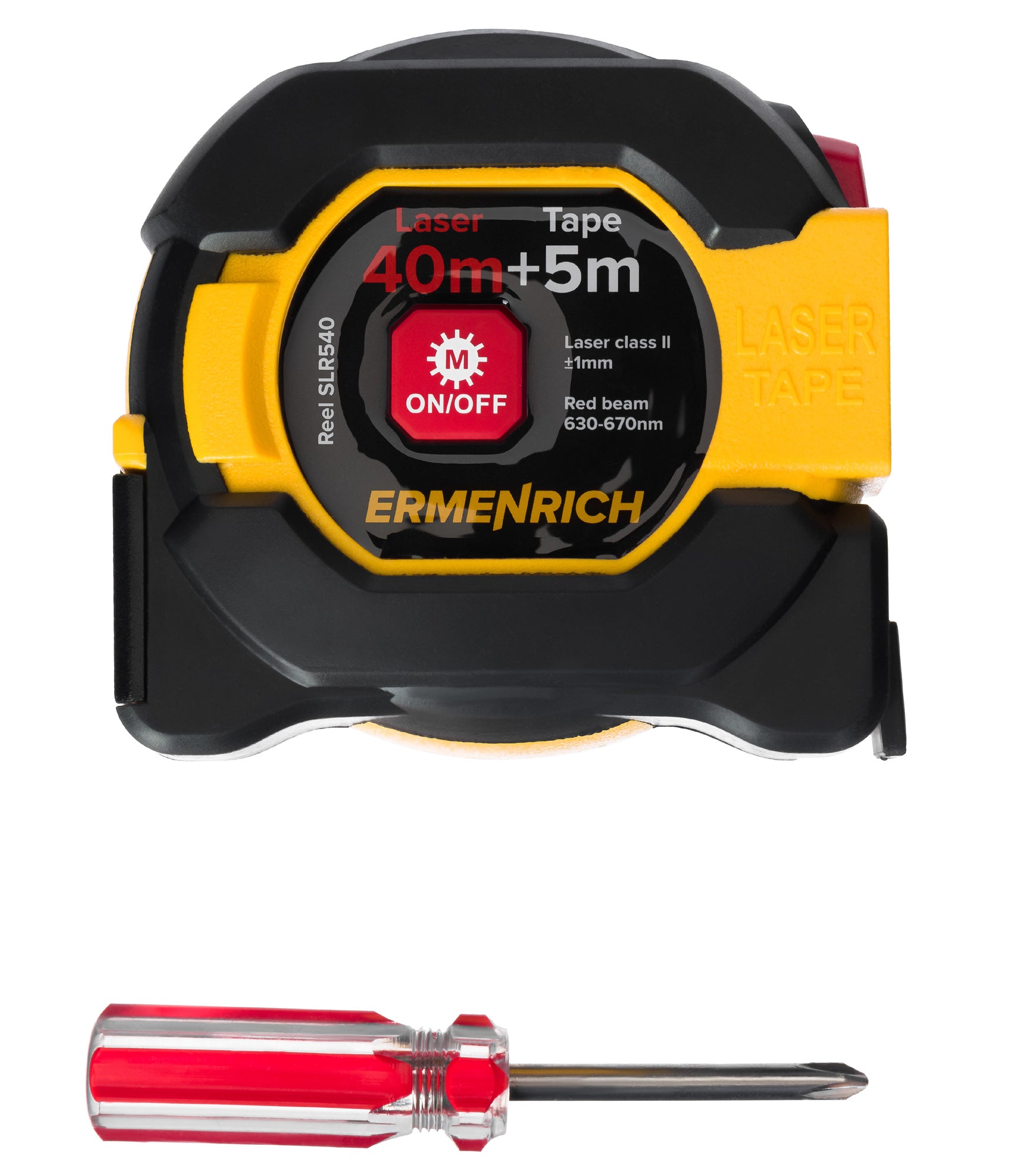 Misuratore laser con flessometro Ermenrich Reel SLR540