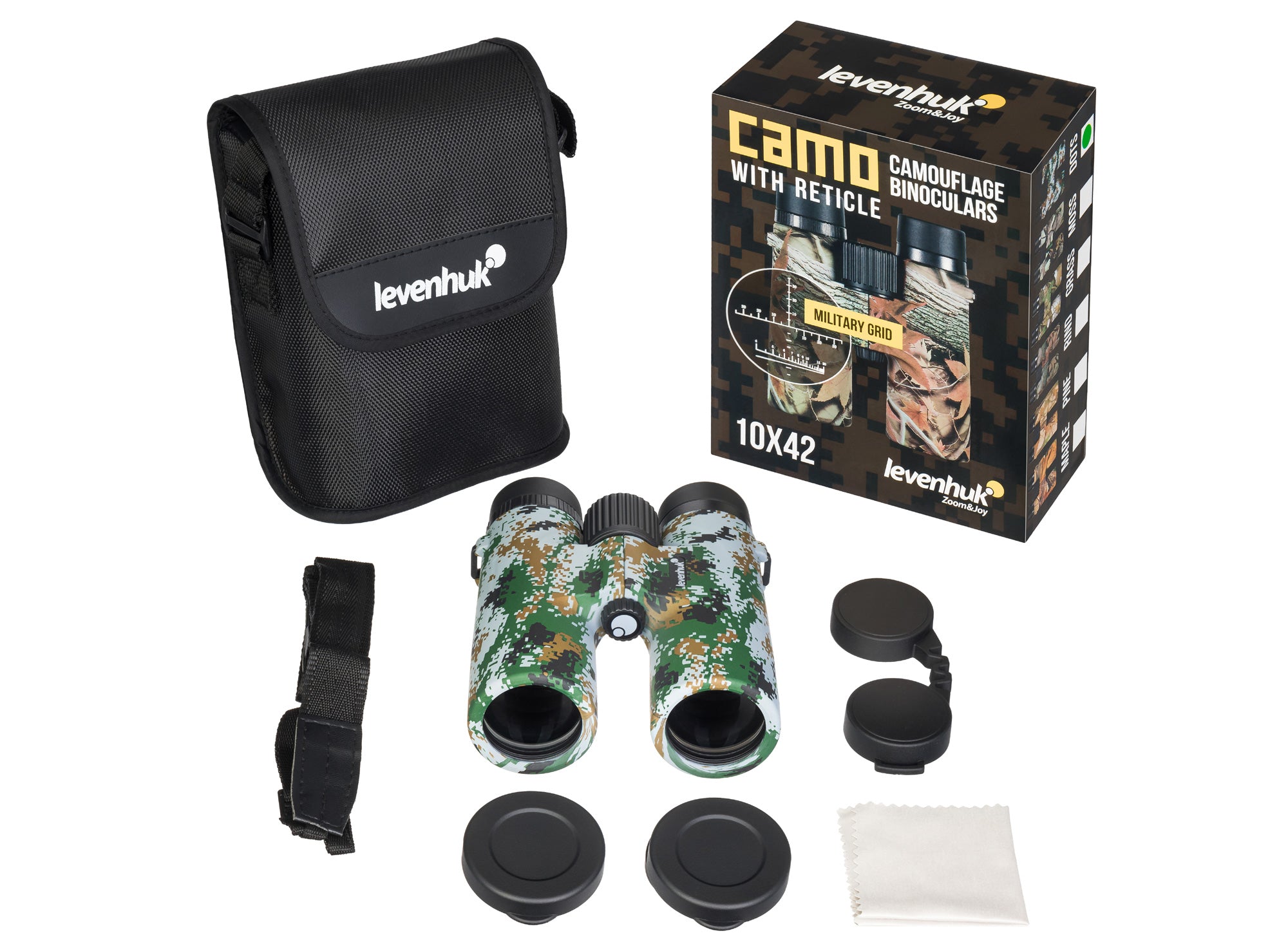 Binocolo con reticolo Levenhuk Camo 10x42