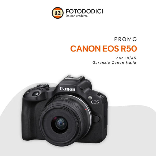 Canon EOS R50 con RF-S 18-45mm F4.5-6.3 IS STM  - Garanzia Canon Italia