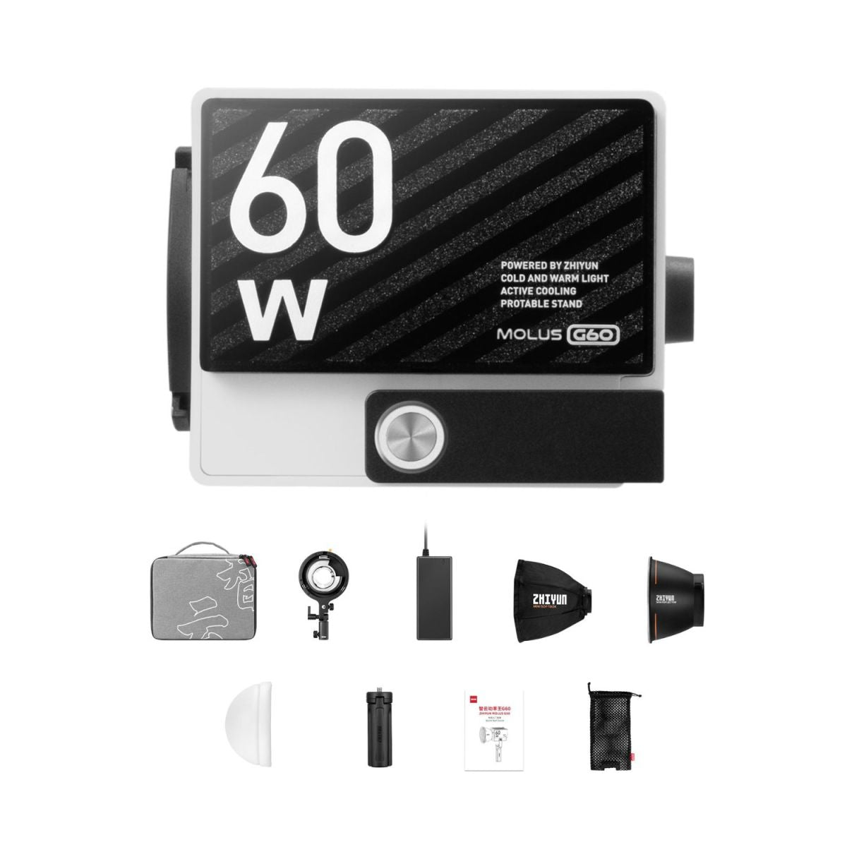 Zhiyun Molus G60 Bi-Color Pocket COB Monolight - COMBO KIT