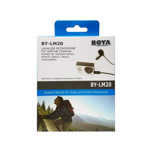 Boya BY-LM20 microfono con clip per GoPro HERO Camera 2, 3, 3 +, 4