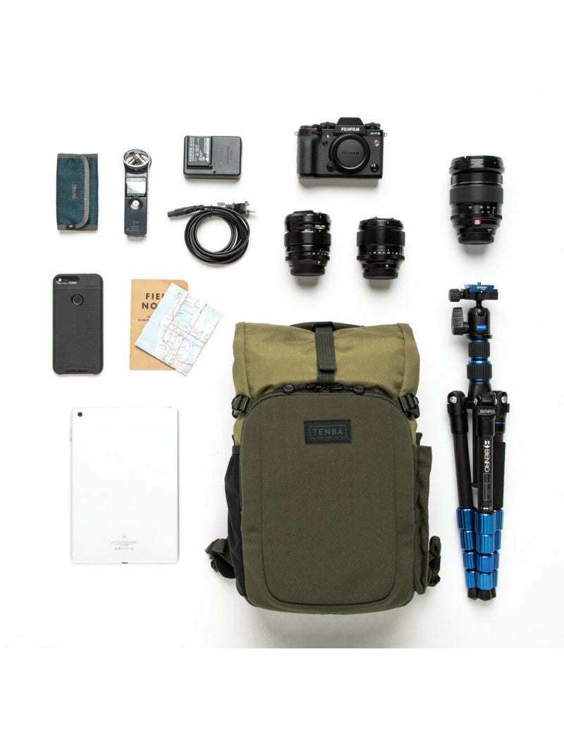 Tenba FULTON V2 Backpack 10L - Black o Tan/Olive