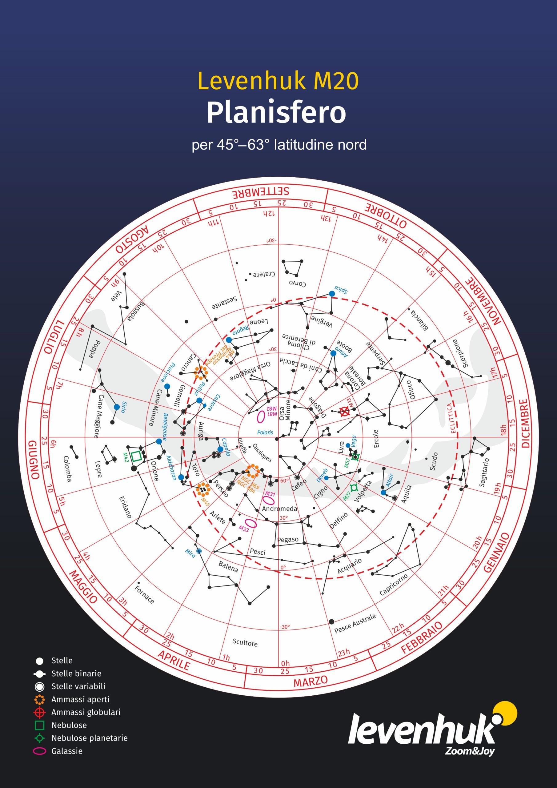Planisfero grande Levenhuk M20
