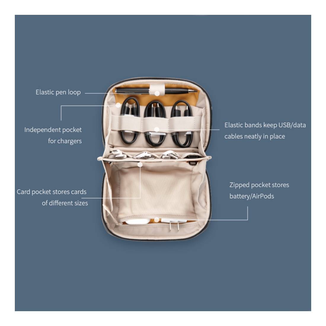 Pgytech P-cb-092 Tech Organizer Smoky Grey